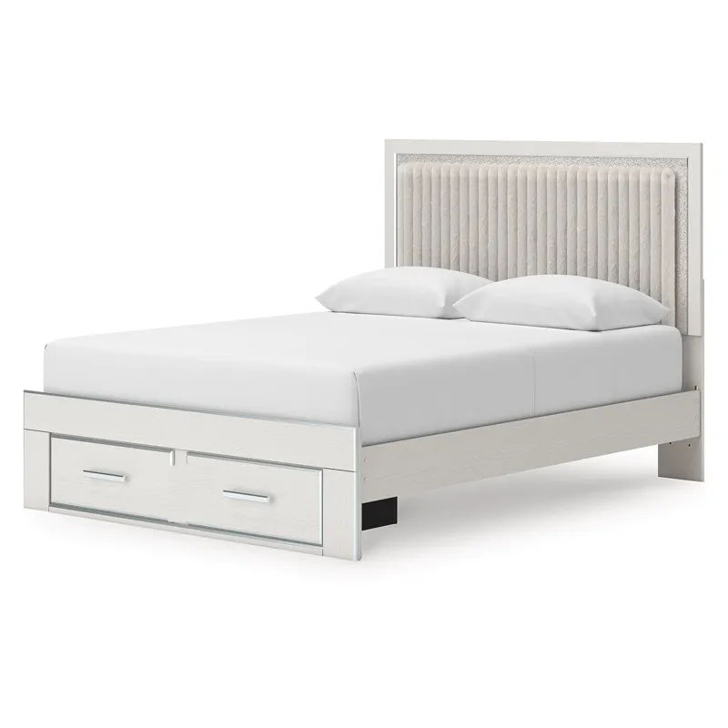 Birmonton Queen Upholstered Panel Platform Storage Bed