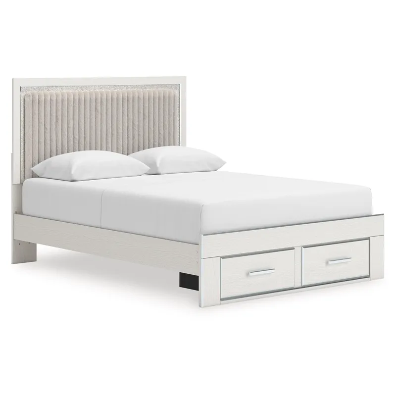 Birmonton Queen Upholstered Panel Platform Storage Bed