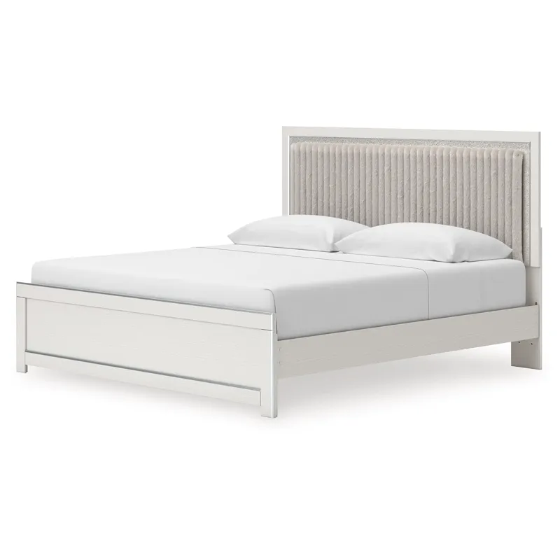 Birmonton King Upholstered Panel Platform Bed