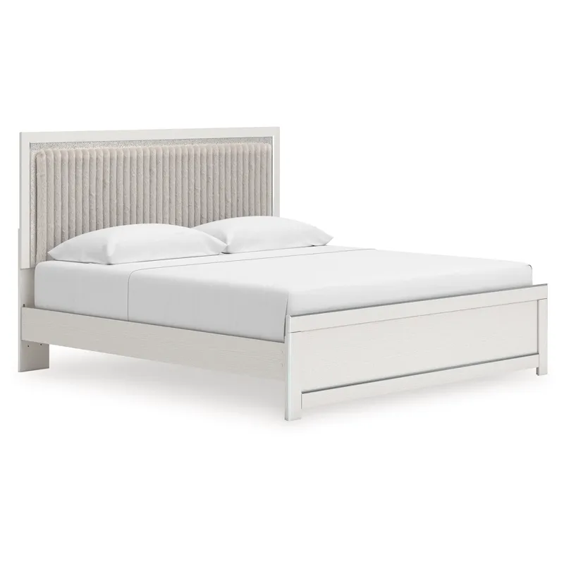 Birmonton King Upholstered Panel Platform Bed
