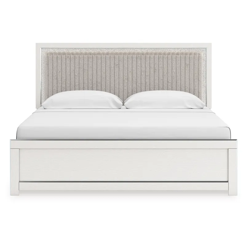 Birmonton King Upholstered Panel Platform Bed