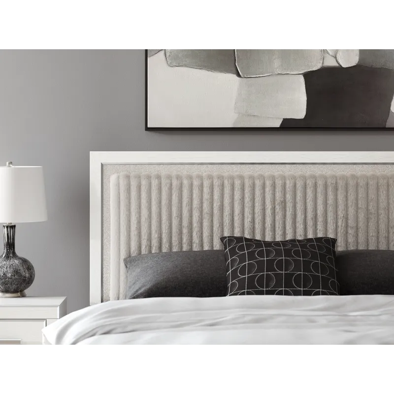 Birmonton King Upholstered Panel Platform Storage Bed