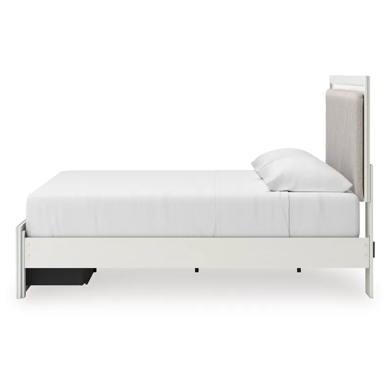 Birmonton King Upholstered Panel Platform Storage Bed