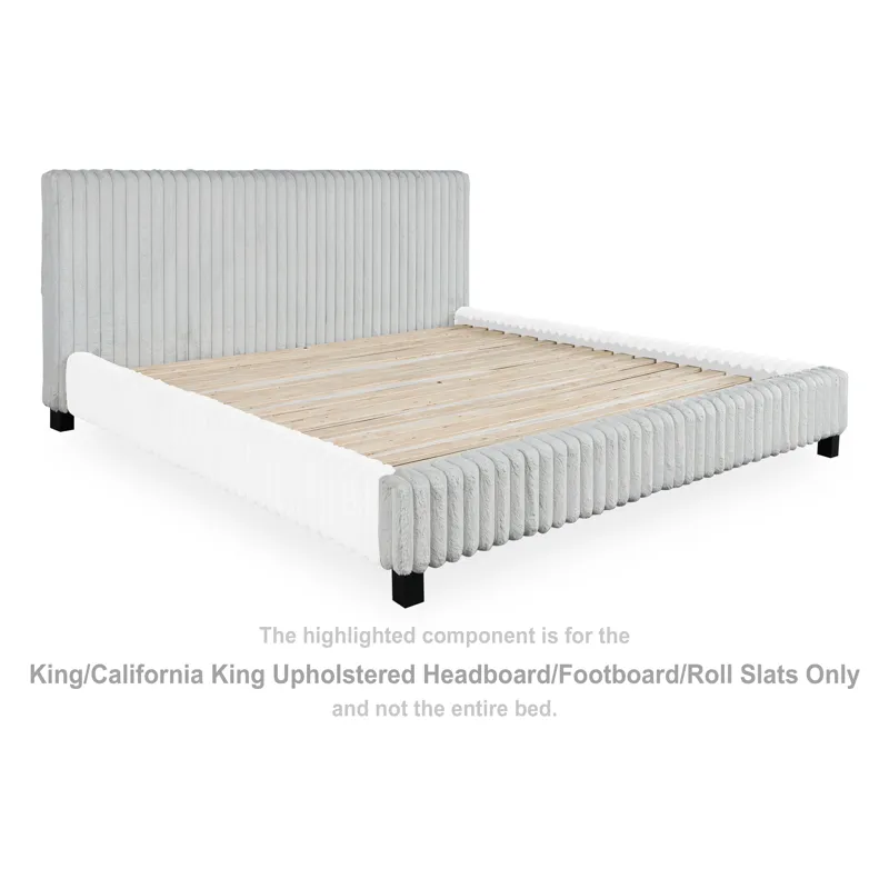 Zuraleus King/California King Upholstered Headboard/Footboard/Roll Slats