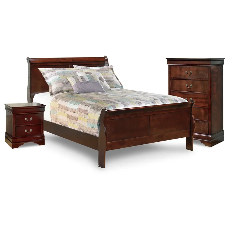 Alisdair Full Sleigh Bed, Chest and Nightstand