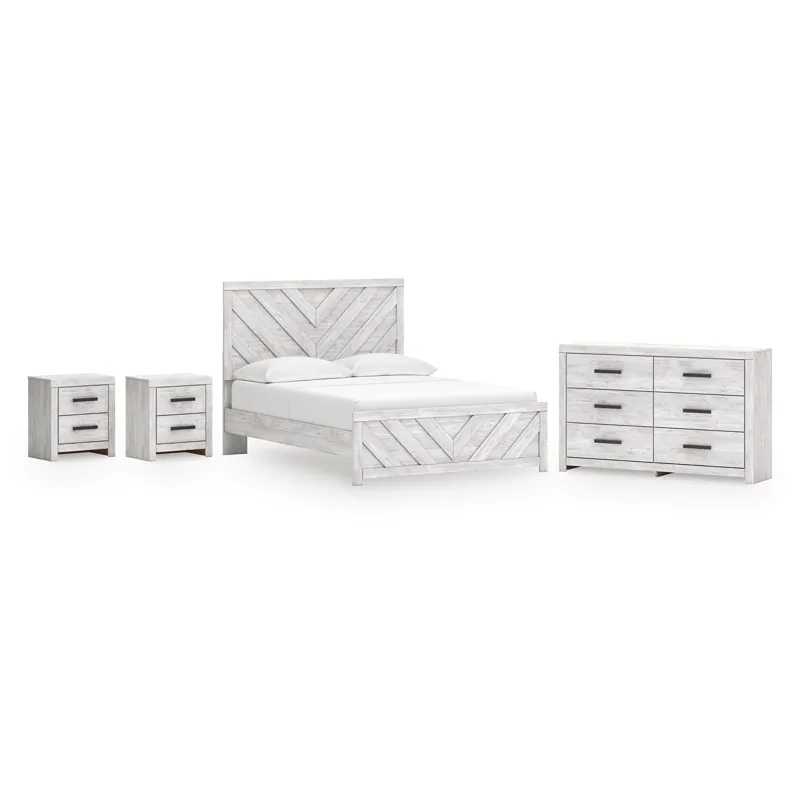 Cayboni Queen Panel Bed, Dresser and 2 Nightstands