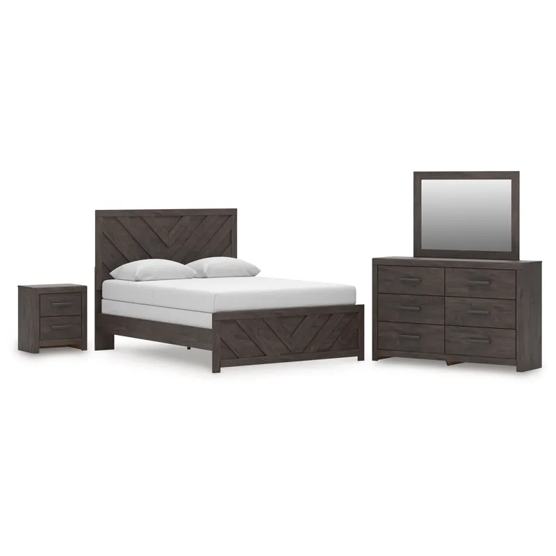 Prendonea Queen Panel Bed, Dresser, Mirror and Nightstand