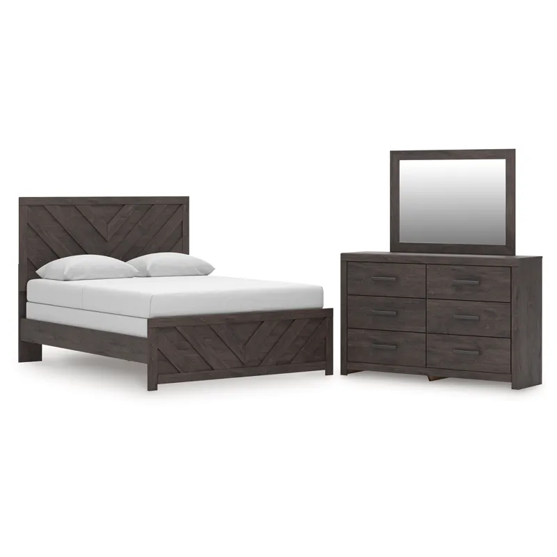 Prendonea Queen Panel Bed, Dresser and Mirror