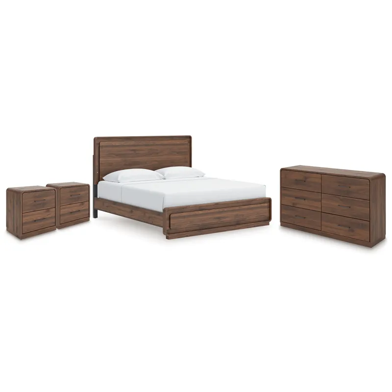 Fortlorn King Panel Bed, Dresser and 2 Nightstands