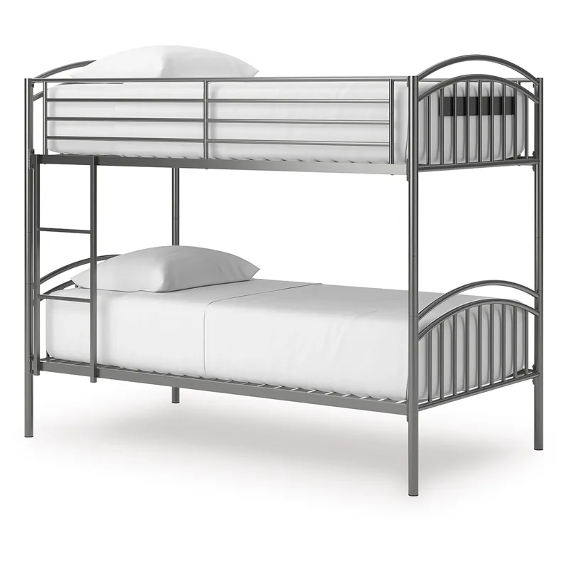 Lanceburg Twin over Twin Bunk Bed and 2 Mattresses