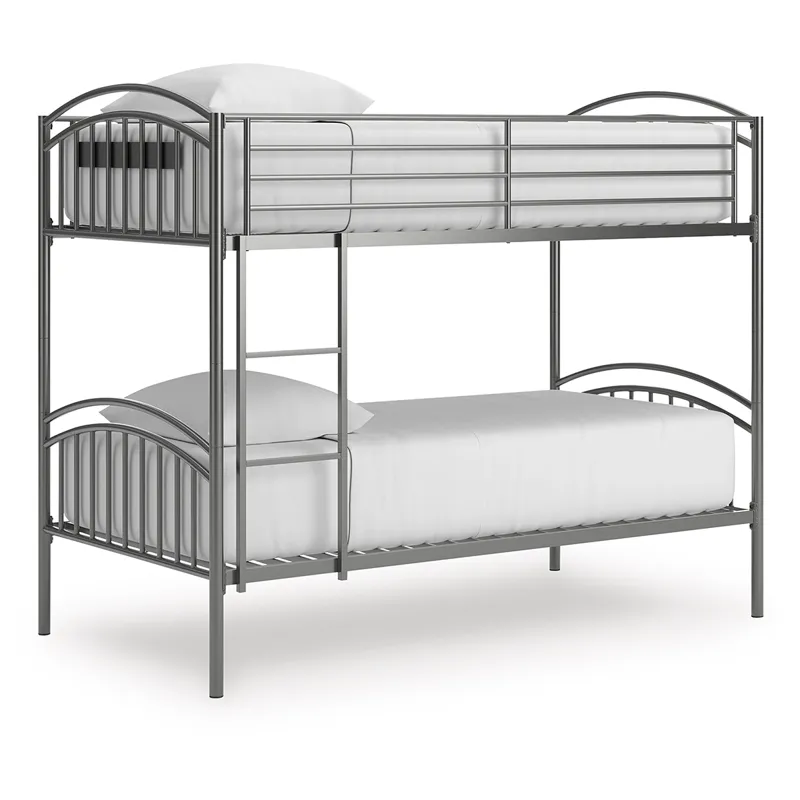 Lanceburg Twin over Twin Bunk Bed and 2 Mattresses