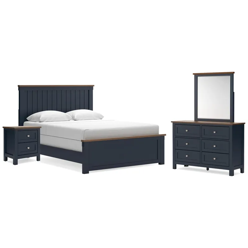 Landocken Queen Panel Bed, Dresser, Mirror and Nightstand