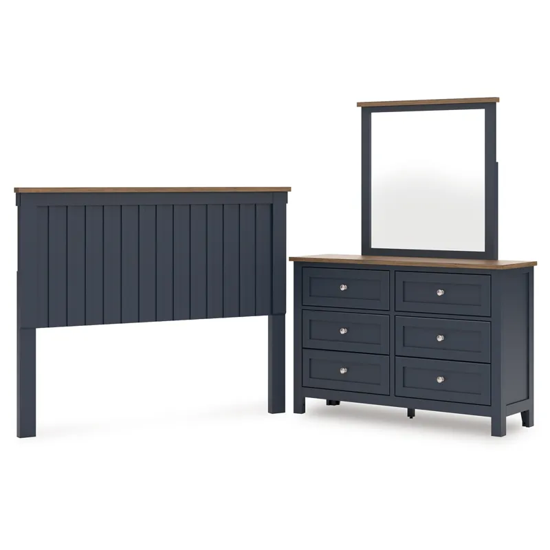 Landocken Queen Panel Headboard, Dresser and Mirror