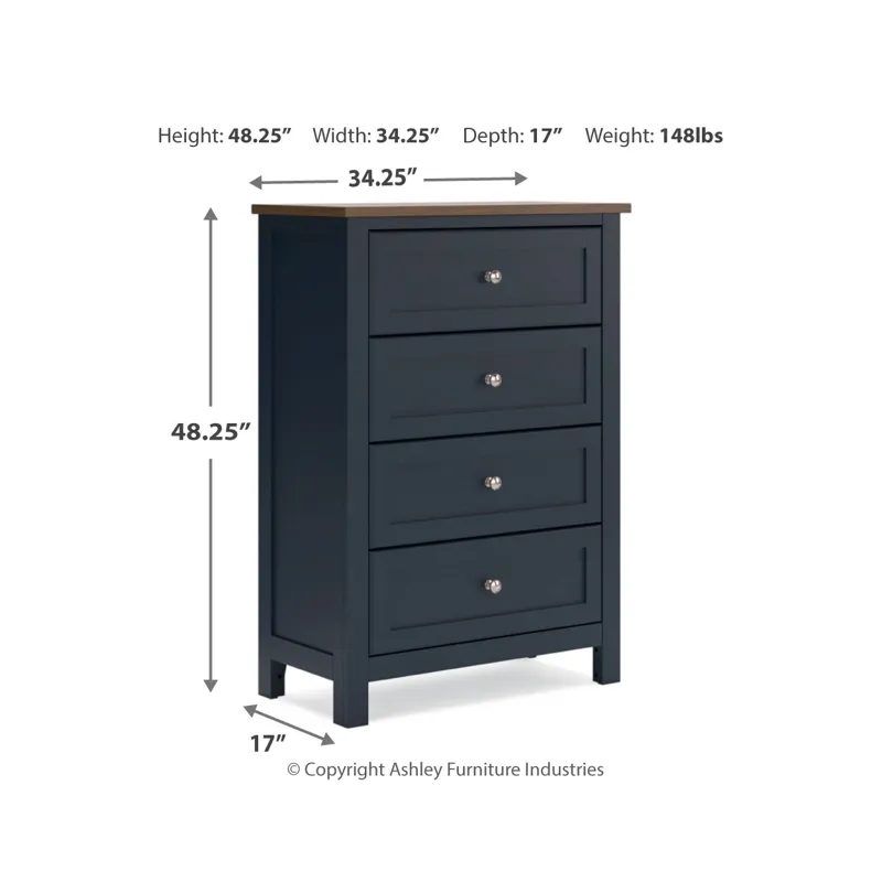 Landocken Twin Panel Bed, Chest and Nightstand