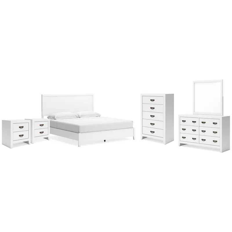 Binterglen King Panel Bed, Dresser, Chest and 2 Nightstands