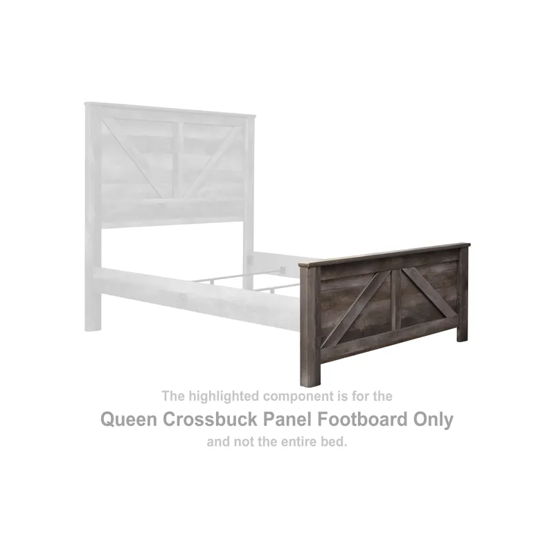 Wynnlow Queen Crossbuck Panel Footboard