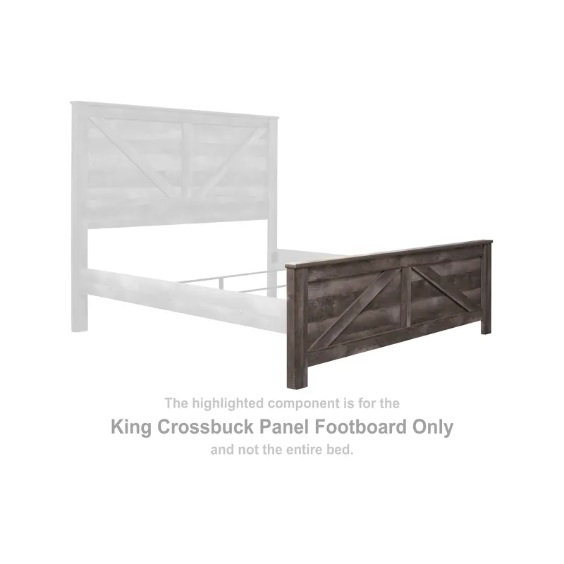 Wynnlow King Crossbuck Panel Footboard