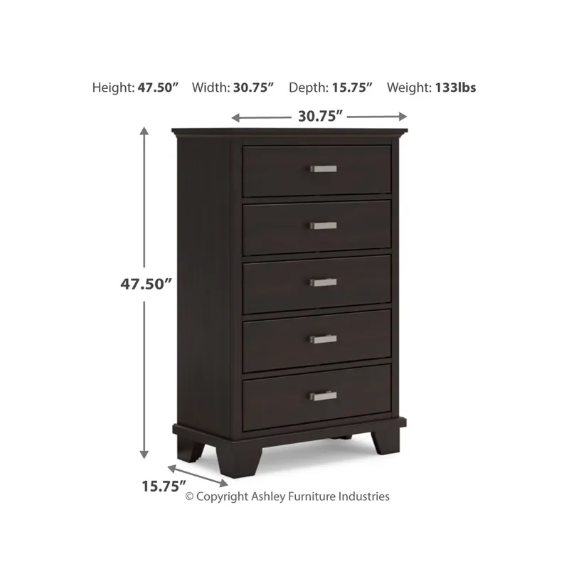 Covetown Full Panel Bed, Chest and Nightstand