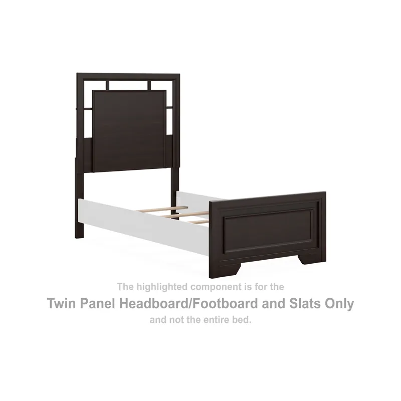 Covetown Twin Panel Headboard/Footboard and Slats