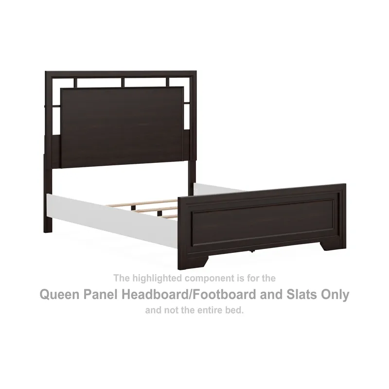 Covetown Queen Panel Headboard/Footboard and Slats