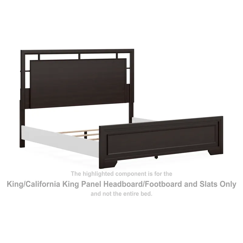 Covetown King/California King Panel Headboard/Footboard and Slats