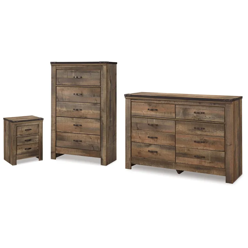 Trinell Dresser, Chest and Nightstand