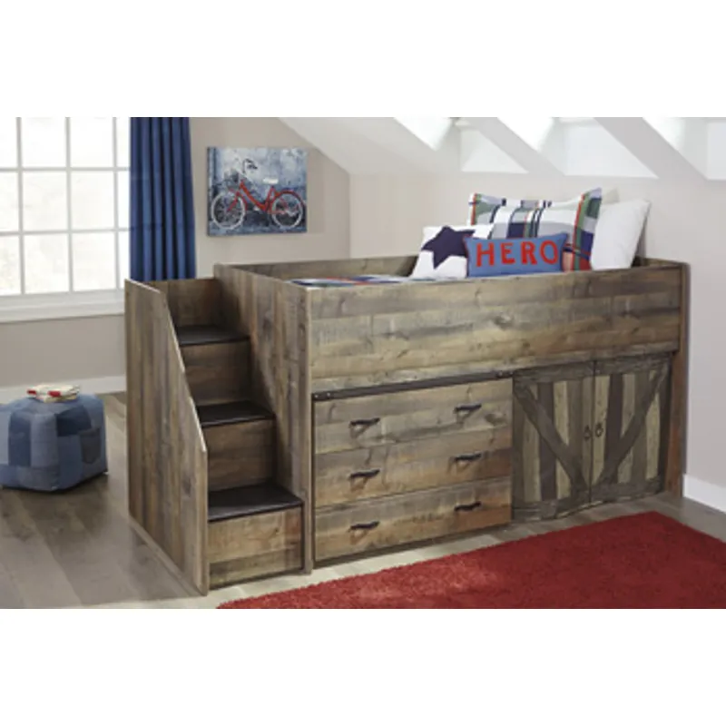 Trinell Left Storage Steps with Loft Ends