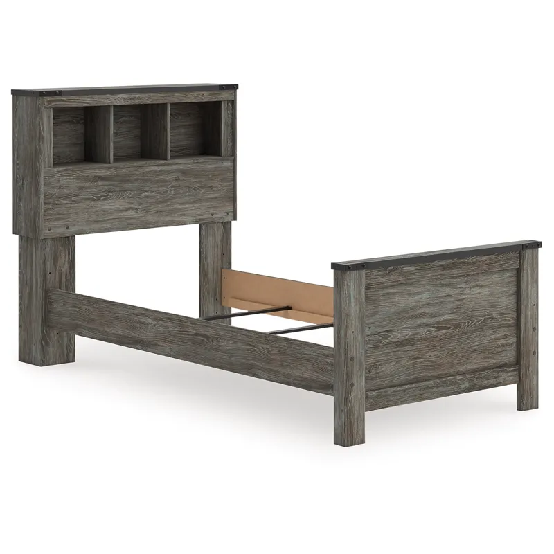 Frandern Twin Bookcase Bed, Dresser and Mirror