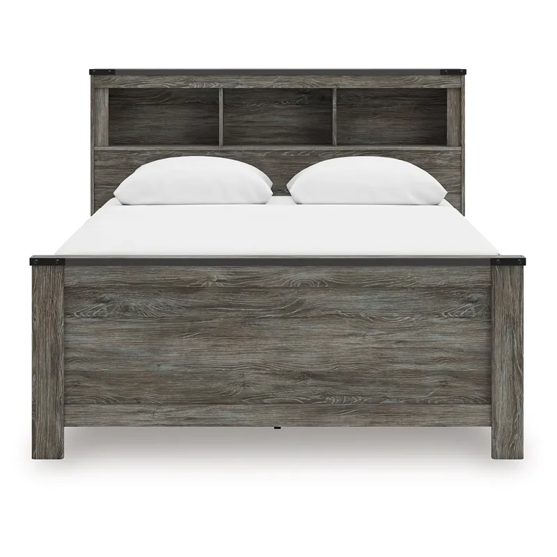 Frandern Queen Bookcase Bed, Dresser and Mirror