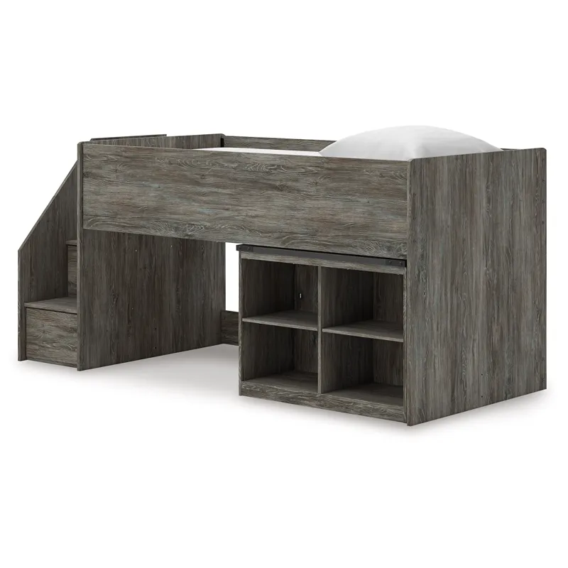 Frandern Twin Loft  Bed with Bookcase Storage