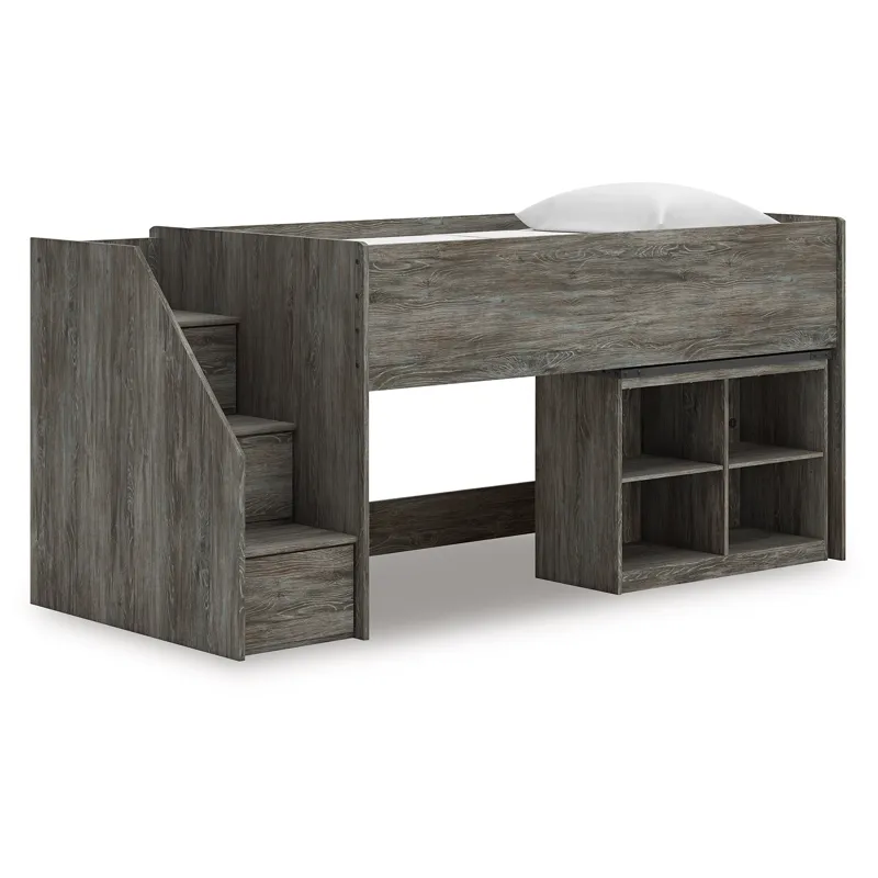 Frandern Twin Loft  Bed with Bookcase Storage