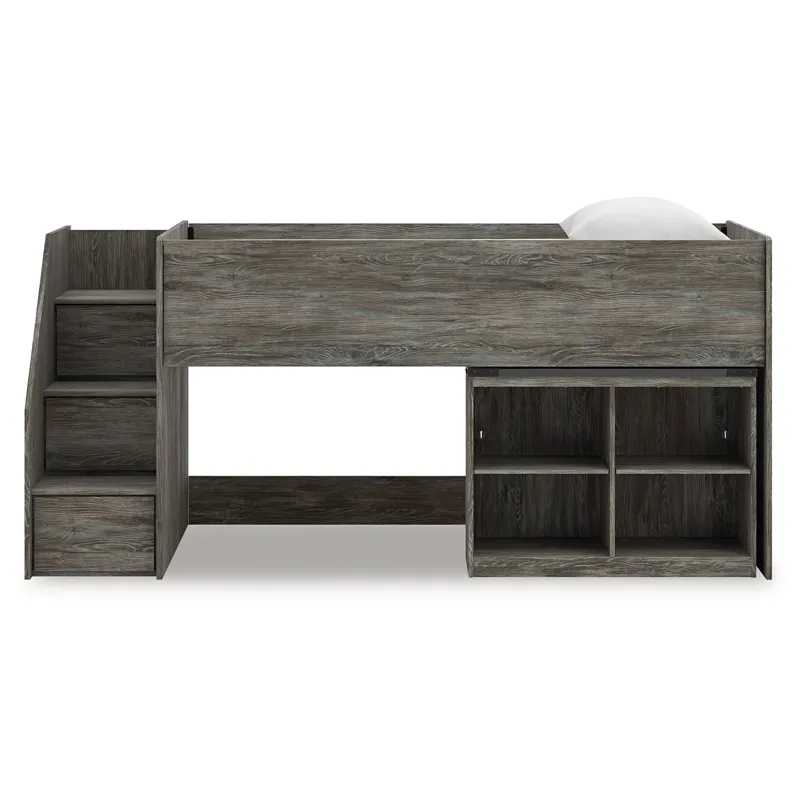 Frandern Twin Loft  Bed with Bookcase Storage