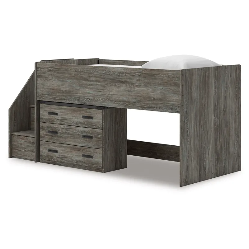 Frandern Twin Loft Bed with Drawer Storage