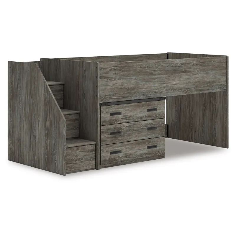 Frandern Twin Loft Bed with Drawer Storage
