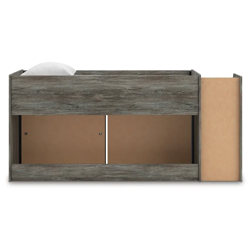 Frandern Twin Loft  Bed with Bookcase and Drawer Storage