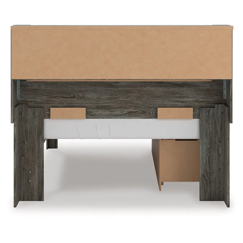 Frandern Full Bookcase Panel Bed with Storage