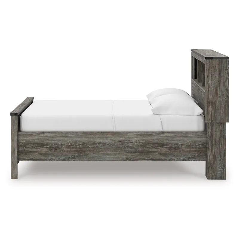 Frandern Full Bookcase Panel Bed with Storage