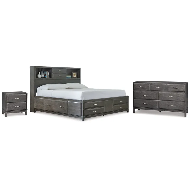Caitbrook Queen Storage Bed, Dresser and Nightstand