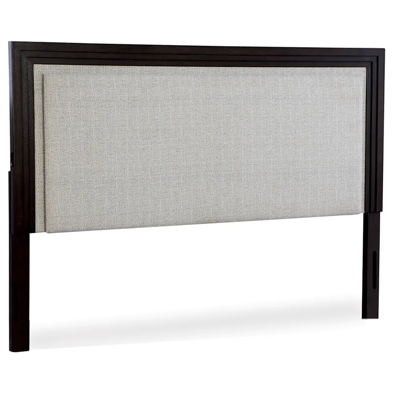 Neymorton King/California King Upholstered Panel Headboard, Dresser and Mirror