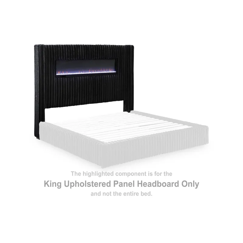 Agrander King Upholstered Panel Headboard