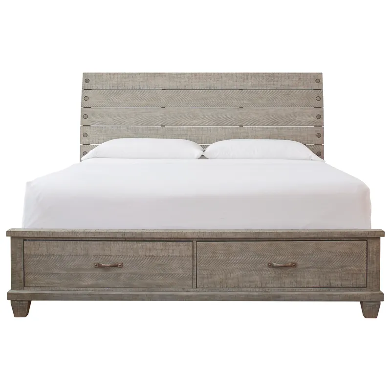 Naydell Queen Panel Bed with 2 Storage Drawers