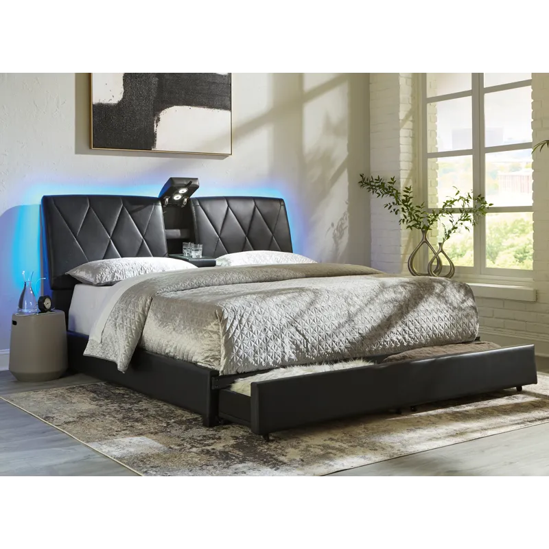 Beckilore King Upholstered Storage Bed