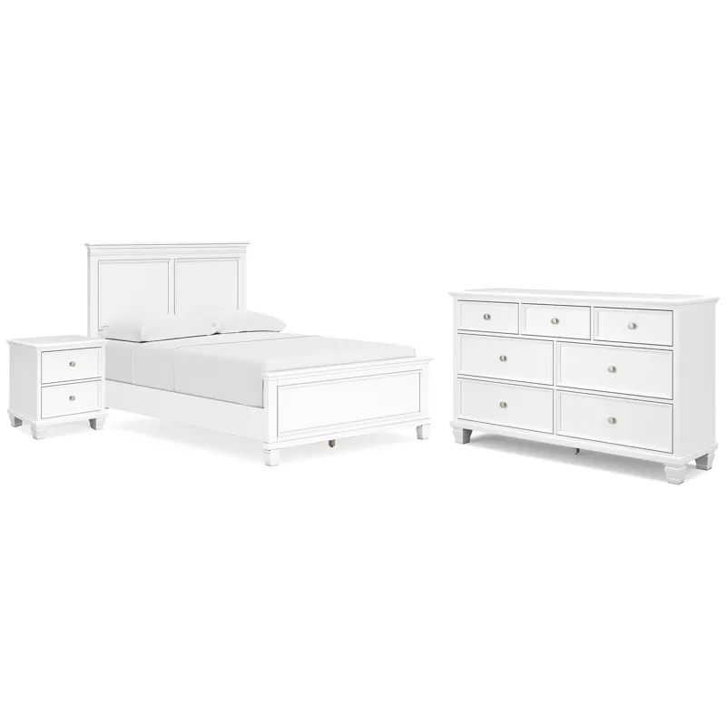 Fortman Full Panel Bed, Dresser and Nightstand