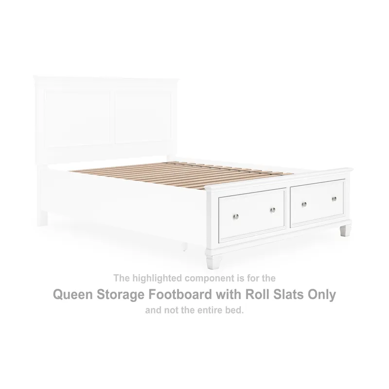 Fortman Queen Storage Footboard with Roll Slats