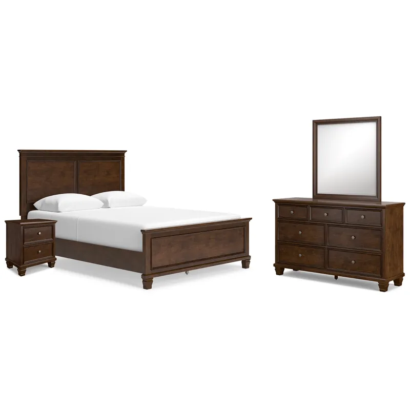 Danabrin Queen Panel Bed, Dresser, Mirror and Nightstand