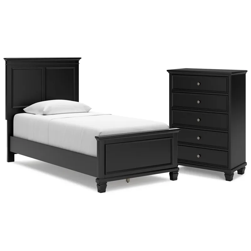 Lanolee Twin Panel Bed and Chest
