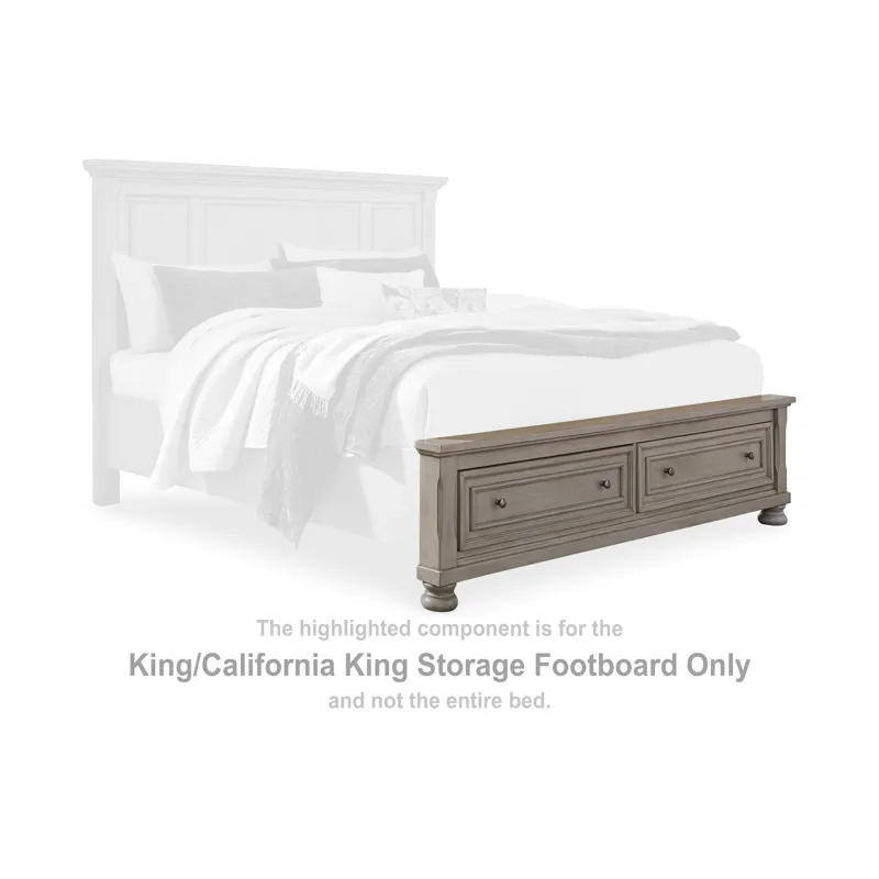 Lettner King/California King Storage Footboard