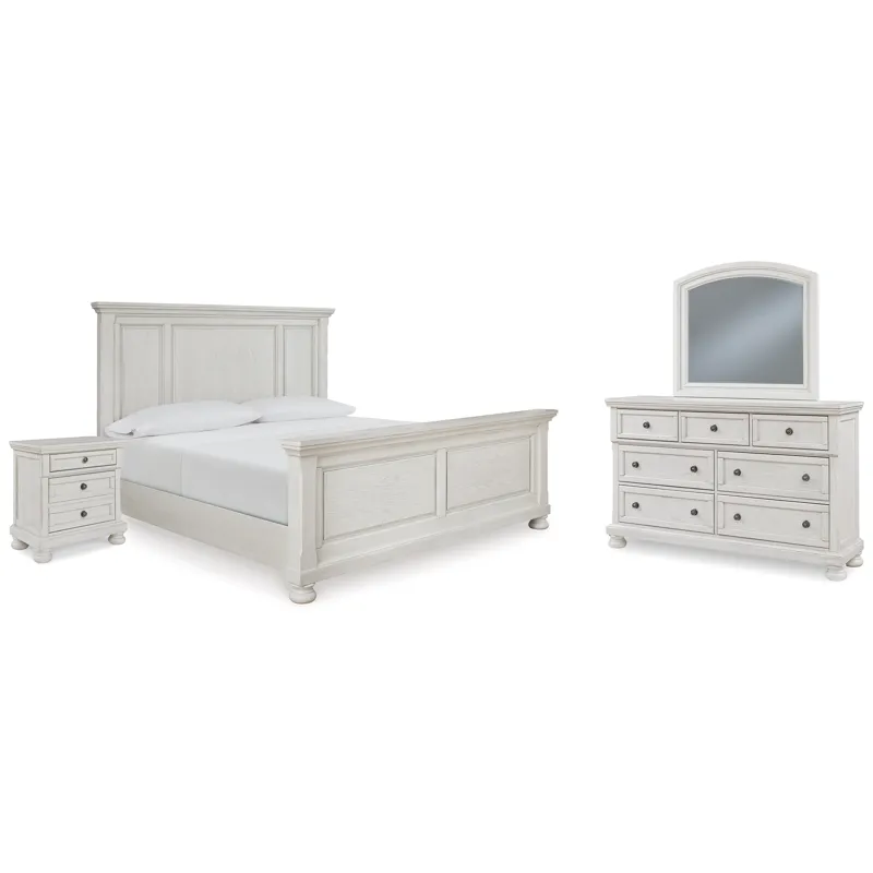 Robbinsdale Queen Panel Bed, Dresser, Mirror and Nightstand