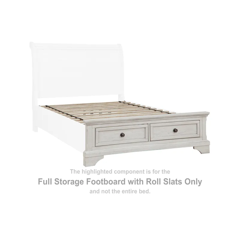 Robbinsdale Full Storage Footboard with Roll Slats