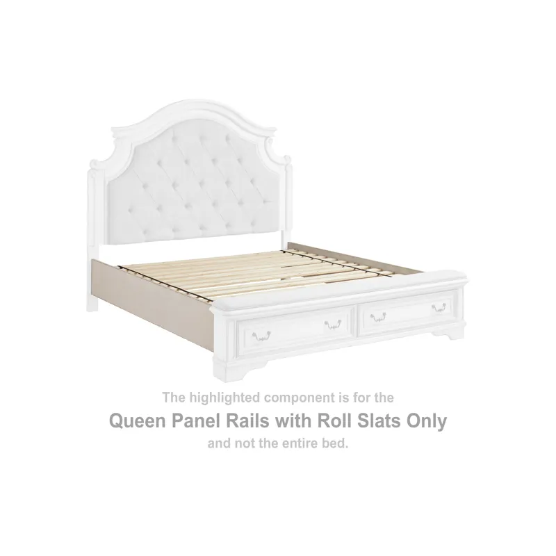 Realyn Queen Panel Rails with Roll Slats